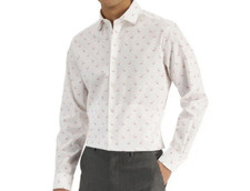 Bar III Mens Shirt Flamingo Print Button-Down Shirt Slim fit