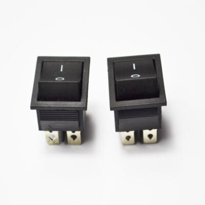 2pcs Rocker Switch 6 Pin LED Lights Black IP20 ON/OFF Switch Indicator ...