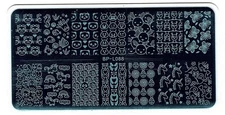 Cartoon Unicorn Aliens Panda Rectangle Nail Art Image Plate BP-L088