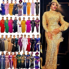 African Women Long Maxi Dress Evening Bodycon Party Ball Gown Dashiki Moroccan