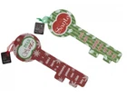 Large Novelty Wooden Magic Glitter Santa Door Key No ChimneyÂ