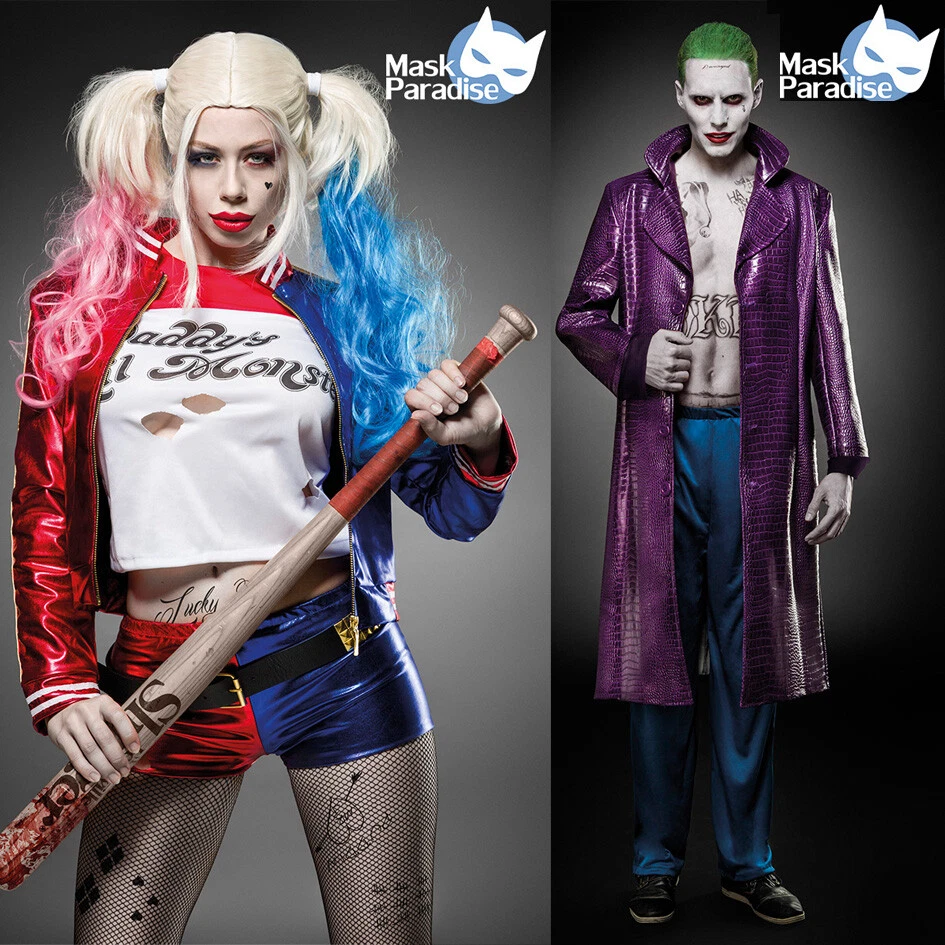 Suicide Harley Damen 5-tlg Kostüm Squad Quinn Joker Herren