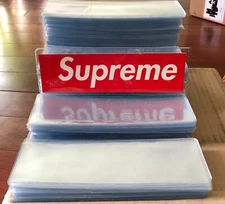 Box Logo Sticker Protection Sleeve Holder Protectors (10 Sleeves)
