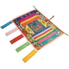 Lucky Tibetan Wind Horse Flag Buddhist Pray Flag For Buddhism Medicine Satin NEW