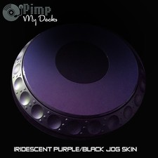 PIONEER CDJ IRIDESCENT JOG SKIN x 2 - PURPLE/BLACK - 2000 1000 900 850 800 NEXUS
