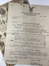 1940 Henderson, Kentucky American Screw Company Providence, RI Bill Head & Extra