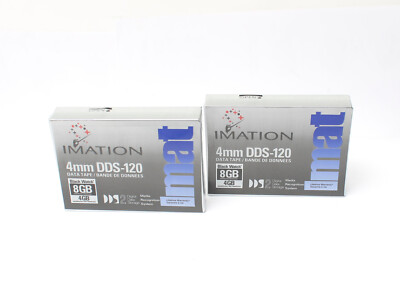 2 x Imation DDS-120 4.0GB/8.0GB 4mm DAT Kassette Cassette Cartridge Data  N.363