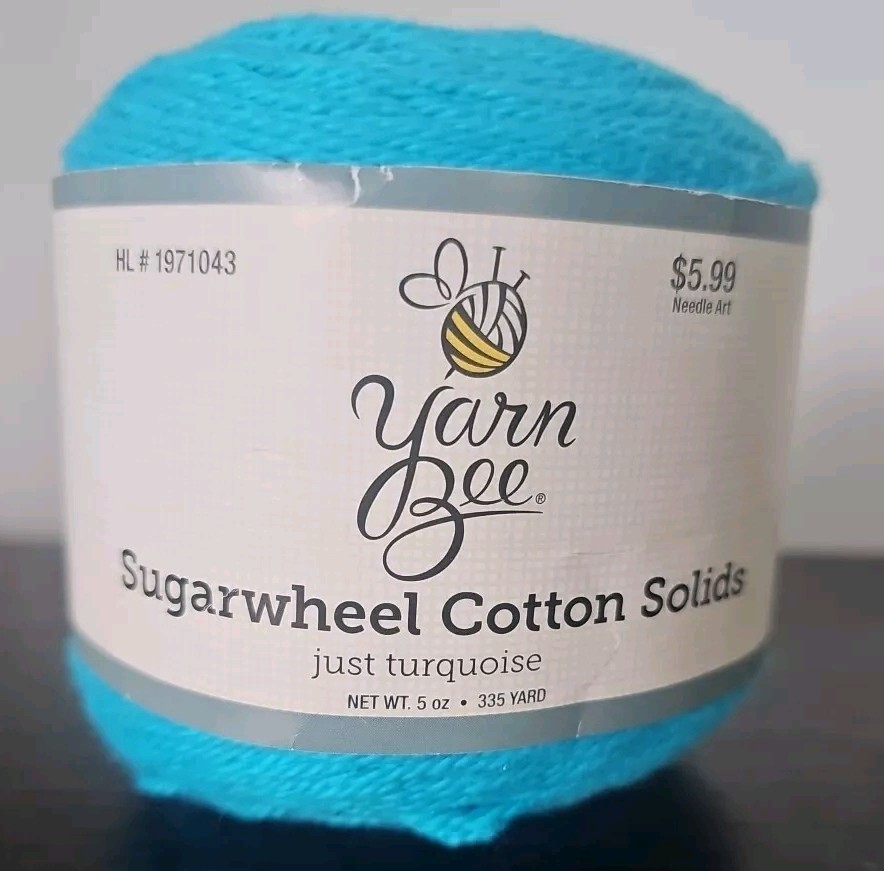 New Yarn Bee Sugarwheel 100 Cotton Solids JUST TURQUOISE 18 335 yds