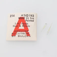 NOS Bulova Accutron Watch 214 Pair Hands Hour Minute #142-143 WDAP21TRIT (C1D8)