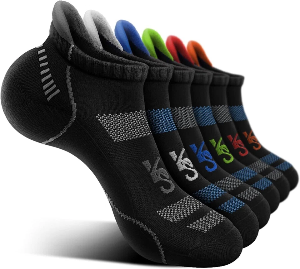 6 pares de calcetines tobilleros deportivos acolchados para correr de compresión para hombre Foto 2 de 4