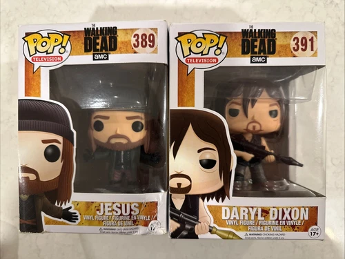 Funko Pop! The Walking Dead Lot of 2: Jesus #389 & Daryl Dixon #391