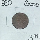 1880 INDIAN HEAD CENT ~GOOD  ~ ~NICE COIN~