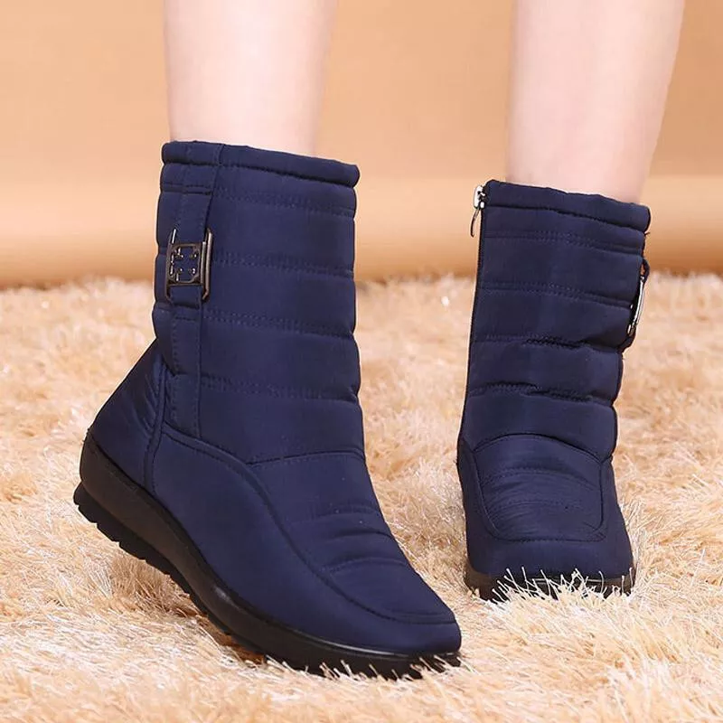 Botas De Invierno Para Mujer Zapatos De Nieve Impermeables Cálidas Botines  Moda