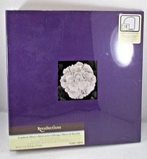 NEW D Ring Recollections Purple Binder 8.5 x 11in Snag free Interlock Scrapbook