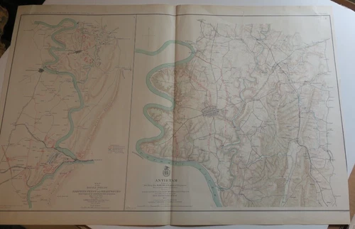 1893 Colored Civil War Map 29,Harpers Ferry, Sharpsburg and Civil War in MD book