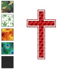 Outlined Cross, Vinyl Decal Sticker, 40 Patterns 3 Sizes, 493