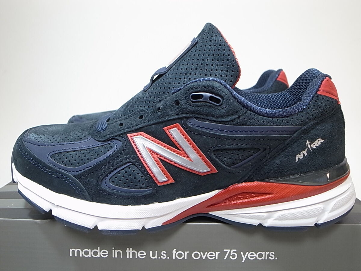 New balance ☆ made in USA 990v4 W990RR4 ネイビー×レッド Size 8 - New Balance 990v4 Made in USA NYRR 60th Anniversary