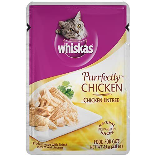Whiskas Purrfectly Wet Cat Food Pouches	 Chicken 3 oz. Pack of 24						