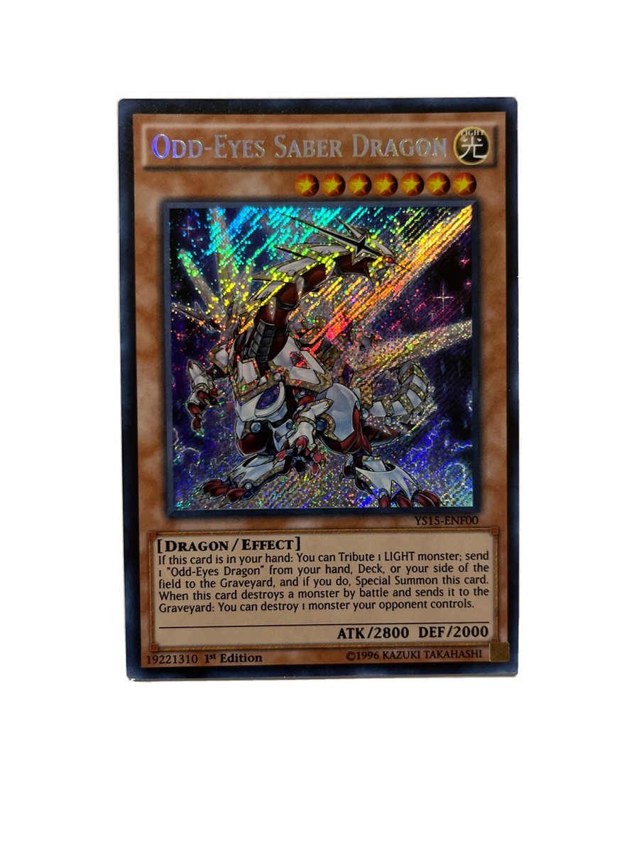 yugioh odd eyes saber dragon deck Odd-Eyes YS15-ENF00 Secret Rare 1st Edition Near M YuGiOh 2015 Starter Deck Saber