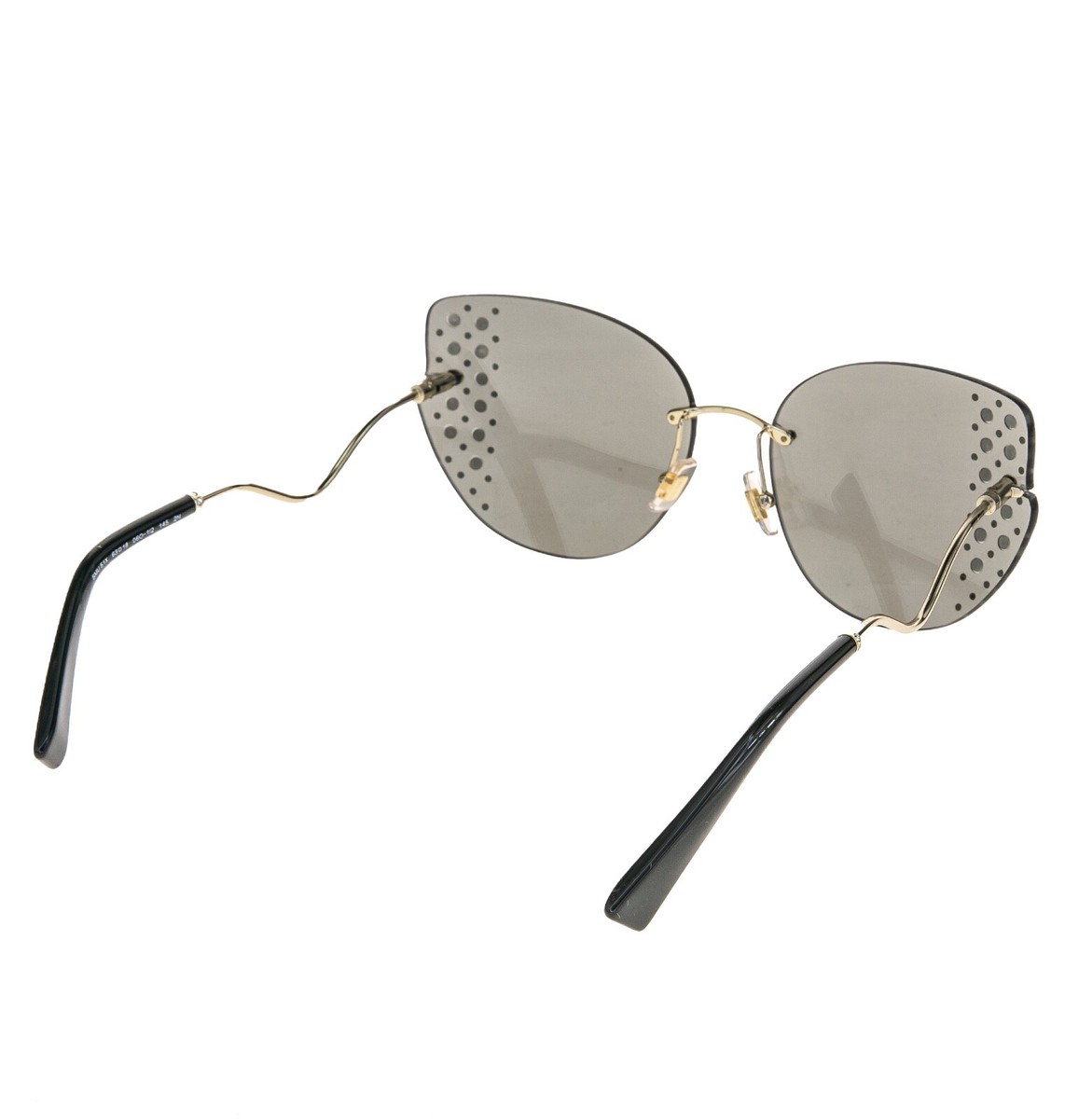 MIU MIU SCENIQUE MU51XS Silver Crystal Pearl Stud Rimless Mirror