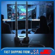 WAVLINK WiFi 6E Tri-band Extension Antenna SMA-Connector Bluetooth 5.3 Male Port