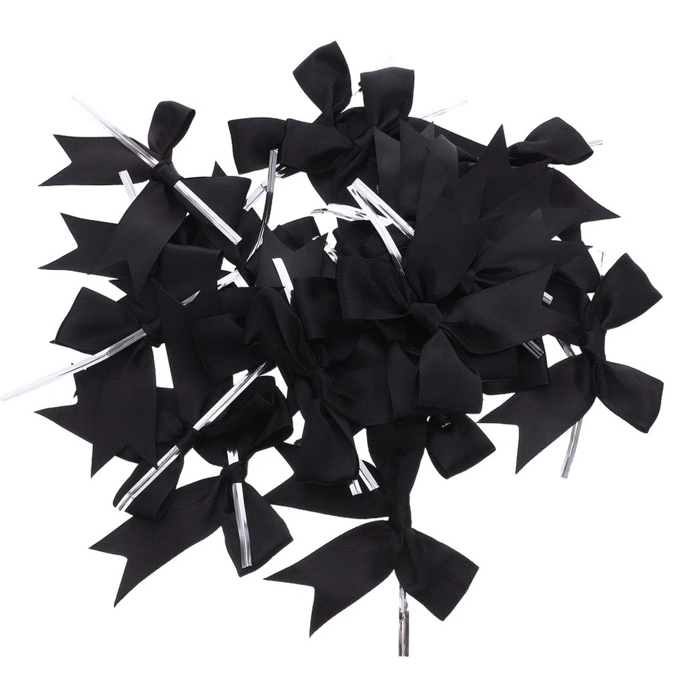 50 шт. готовых ленточных бантов галстук для упаковки конфет Рождество Хэллоуин - Изображение 3 из 4