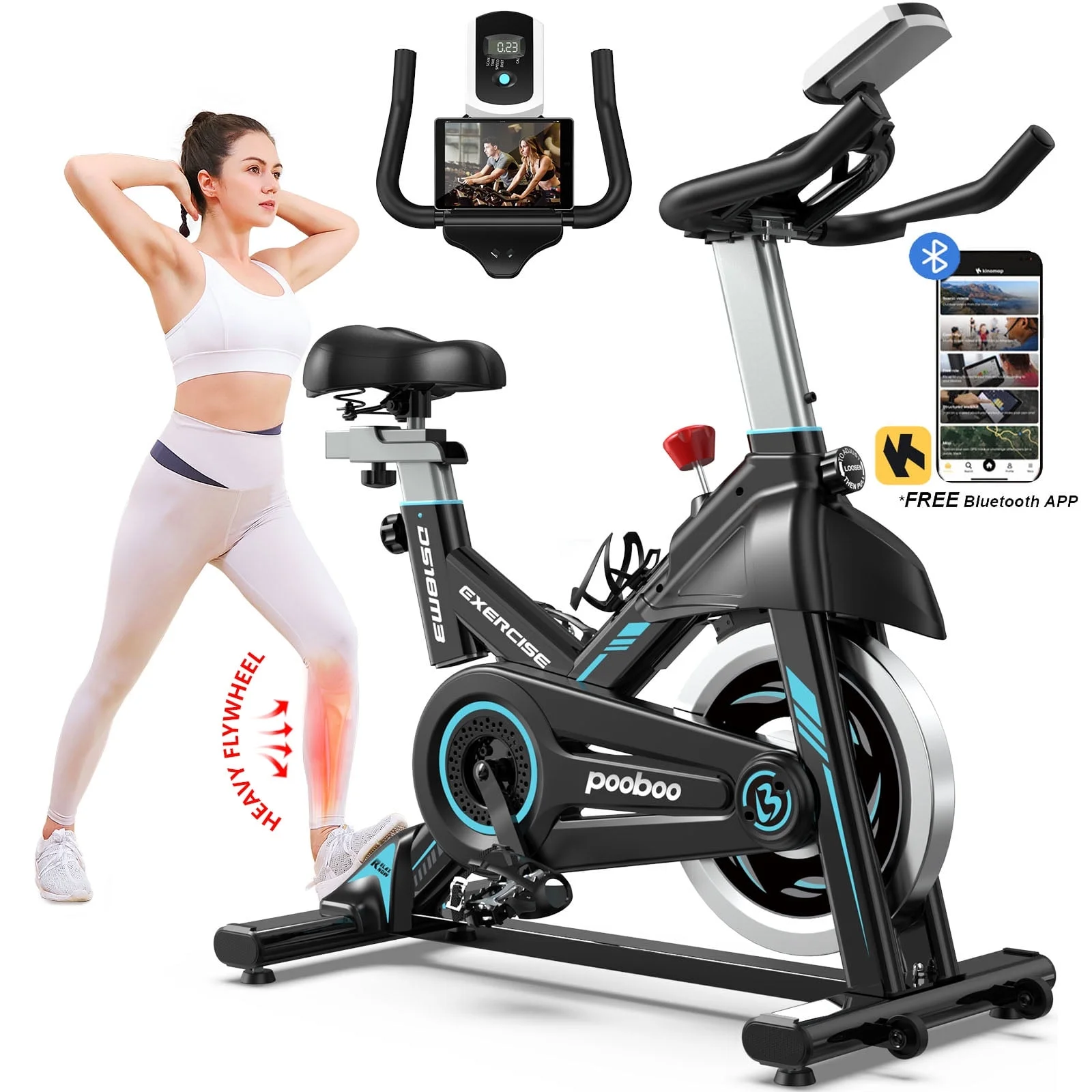 Professional Indoor Cycling Bike Stationary Exercise Bikes Home Cardio Workout B