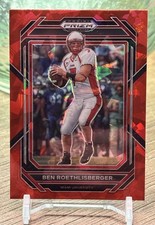 Panini Prizm Draft Ben Roethlisberger #8 Red Cracked Ice Miami Redhawks Steelers
