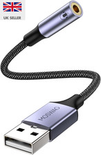 Image of USB to 3.5mm Audio Adapter External Sound Card Stereo Converter for PC Laptop PS