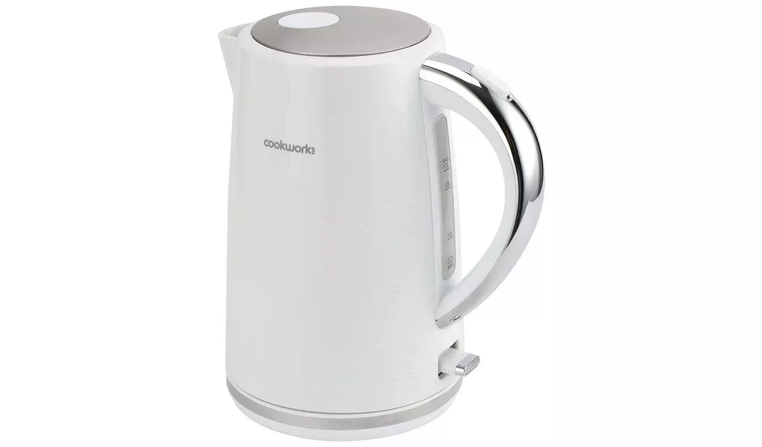 Cookworks Textures Selcey Kettle - White (OPENED BOX TESTED)