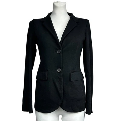 Harris Wharf London Reine Wolle Slim Blazer Sakko Schwarz Ungefüttert Damen 40 - Bild 1 von 4