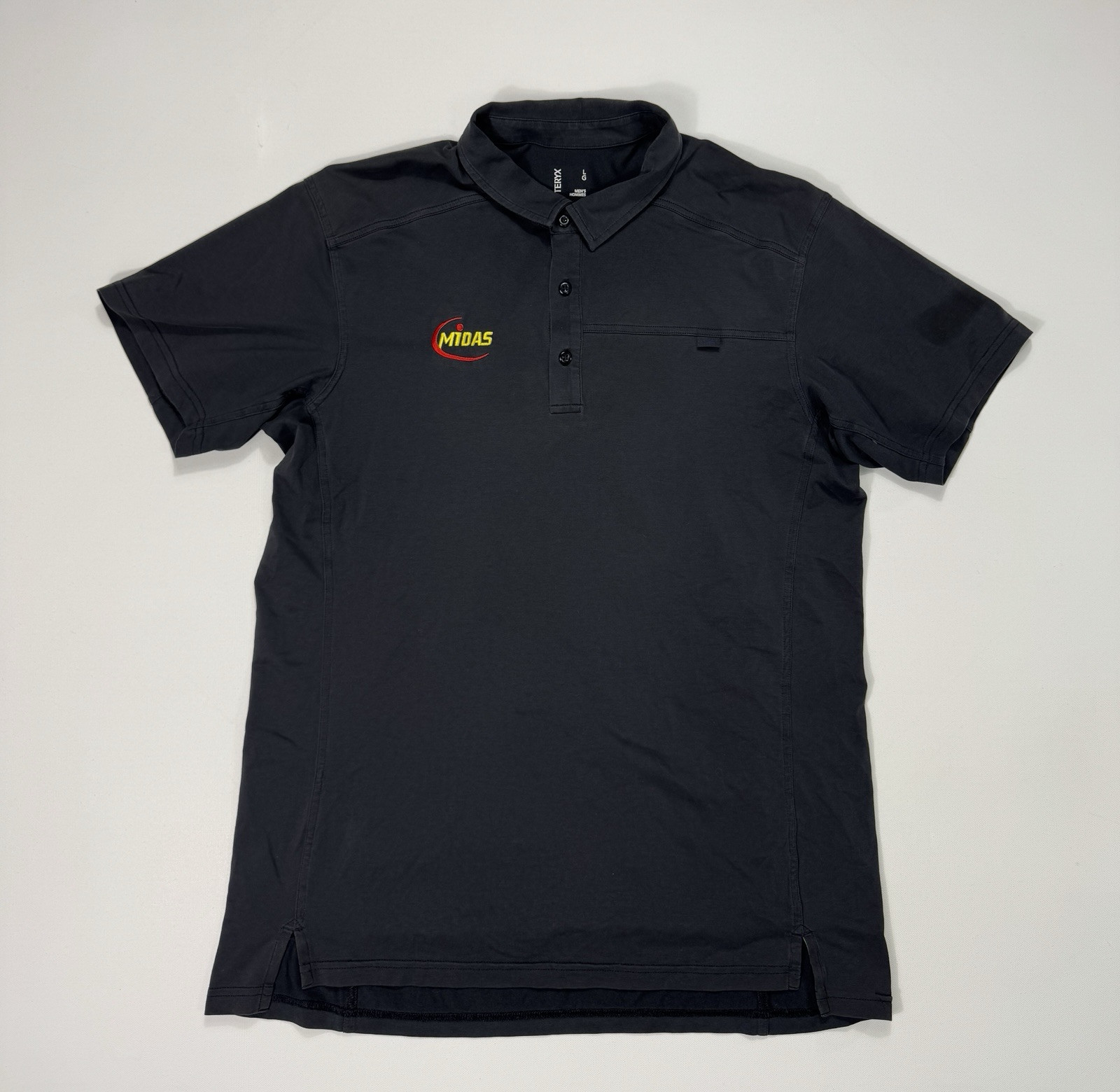 ARC'TERYX Polo Arcteryx uomo grande nera MIDAS manica corta elasticizzata casual lavoro