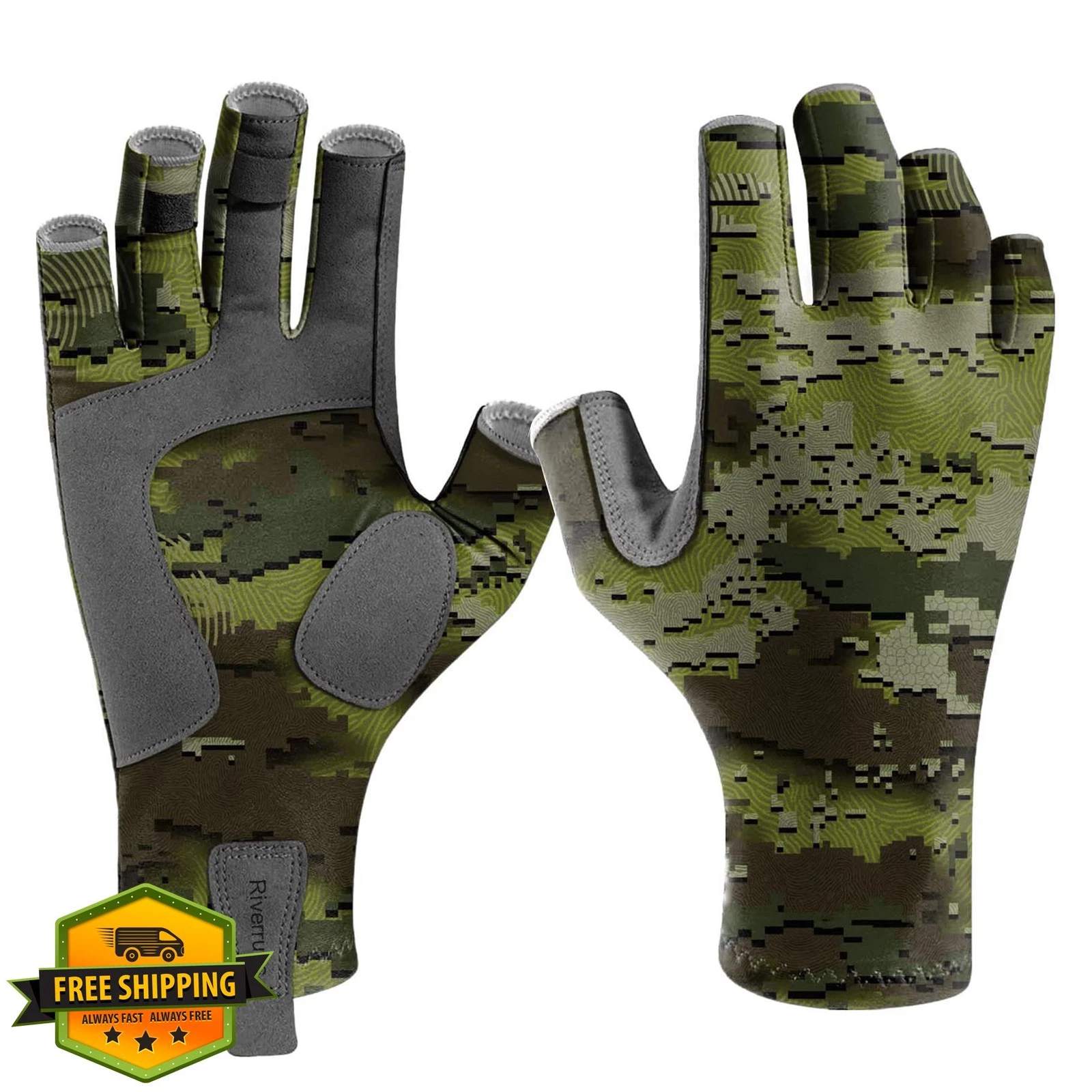 Riverruns Fishing Gloves UPF 50+ Sun UV Protection Men Women Outdoor