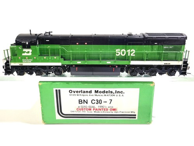 #ad Overland OMI BN GE C30 7 Burlington Northern #5012 HO Brass Model #5724.1 DCC $999.95