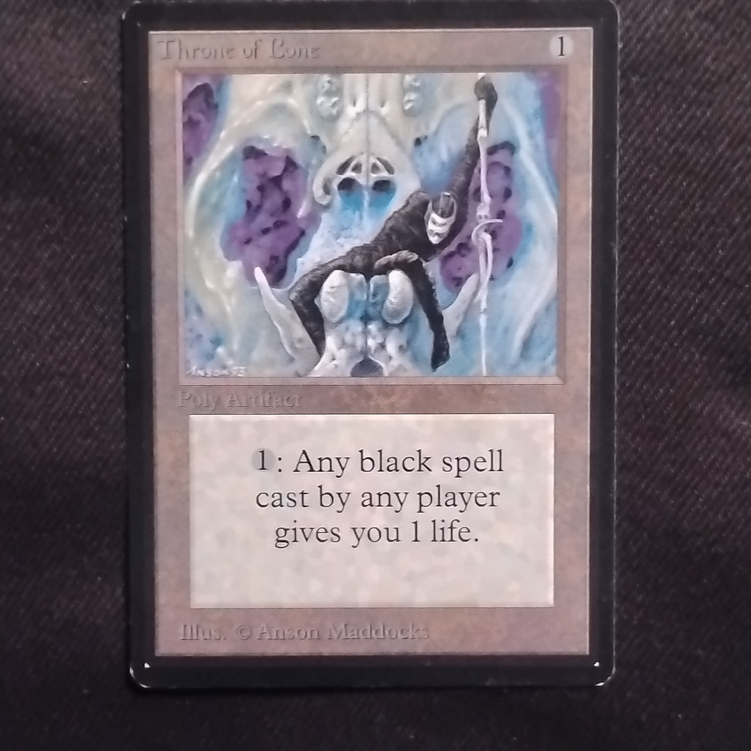 Magic: The Gathering Beta Throne of Bone Artifact Regular English