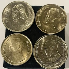 Thailand Lot (4) 5 & 10 Baht Commemorative Coins 1977-1981 Y120,135,137,146 UNC