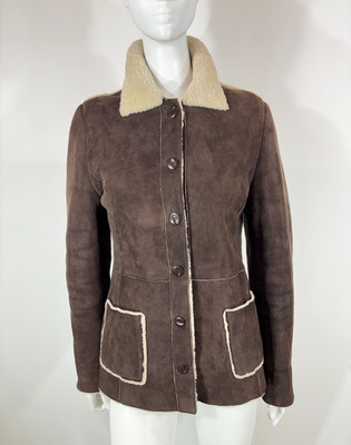 EDEN PARK Clubhaus Jacke Damen Gr.40 Sherpa Innen Knopfleiste Ellenbogenschützer