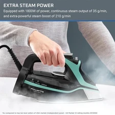 	Rowenta Steam Force Stainless Steel Soleplate Steam Iron for Clothes 400	