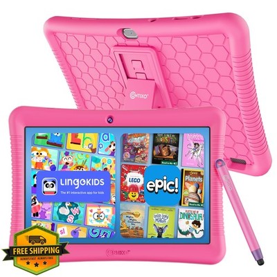 Contixo 10'' Kids Tablet Pink 32GB Android Parental Controls Kickstand