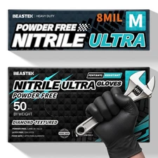 Beastek Nitrile Disposable Gloves 8 Mil Powder Free Latex Free Chemical Resis...