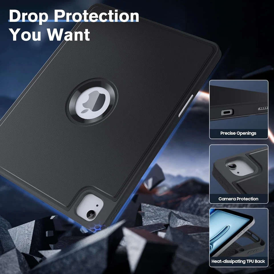 Funda para iPad Pro 12,9 pulgadas (3ª 4ª 5ª y 6ª generación) Silicona Antigolpes Cubierta Foto 2 de 4