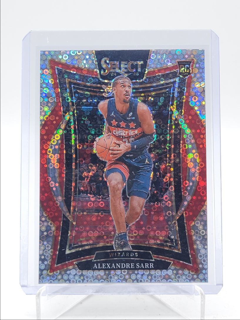 ALEXANDRE SARR 2024-25 SELECT CONCOURSE ROOKIE DISCO PRIZM WIZARDS RC Q5692