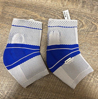 Bauerfeind MalleoTrain Kompressions-Bandage Sprunggelenk Gr. 3 rechts Grau/Blau