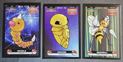 WEEDLE X KAKUNA X BEEDRILL LOT - POKEMON KANTO CREALASER RARE TCG CARDS