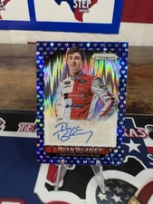 2016 Panini Prizm NASCAR - Driver Signatures Ryan Blaney Blue Flag /75