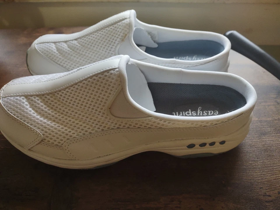 Easy Spirit Level 1 White Leather Walking Running Tennis Shoe Sneaker Sz 8 1/2 M - Image 2 of 4