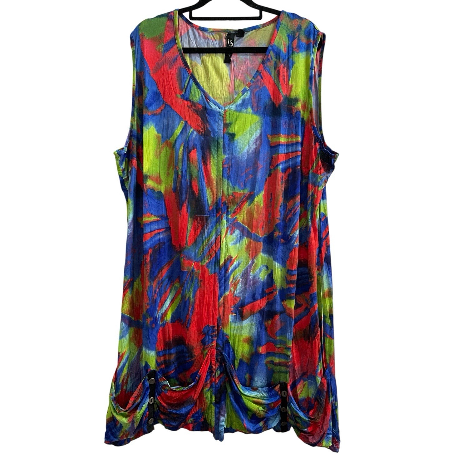 TS Taking Shape Bright Abstract Multi Coloured tu… - image 1