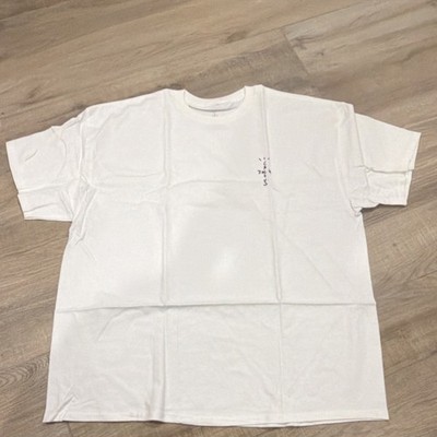 Cactus Jack Men's White Logo T-Shirt XXL Cotton Crew Neck Short Sleeve
