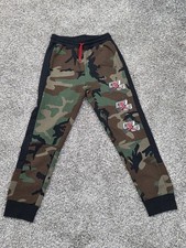 Nike Air Jordan Sweatpants Boys M Medium Camo Woodland Jogger Pants Tapered Leg