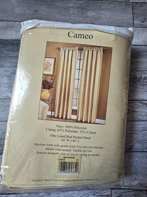 Cameo Vineyard Collection 44'' W X 84'' L Silk Dupioni Lined Rod Pocket Panel Ivor